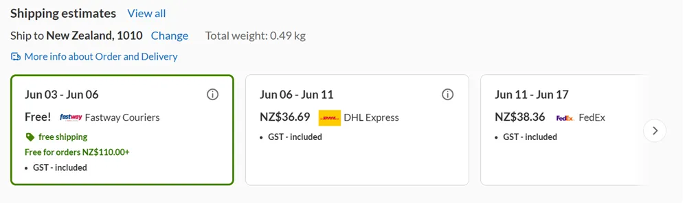 iHerb NZ shipping