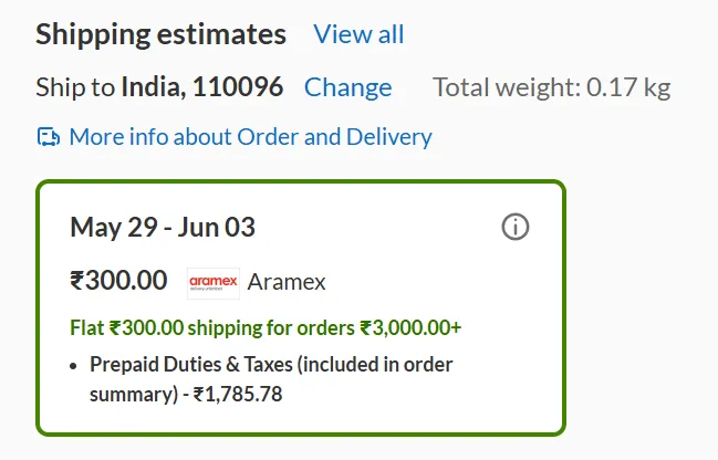 iherb india shipping
