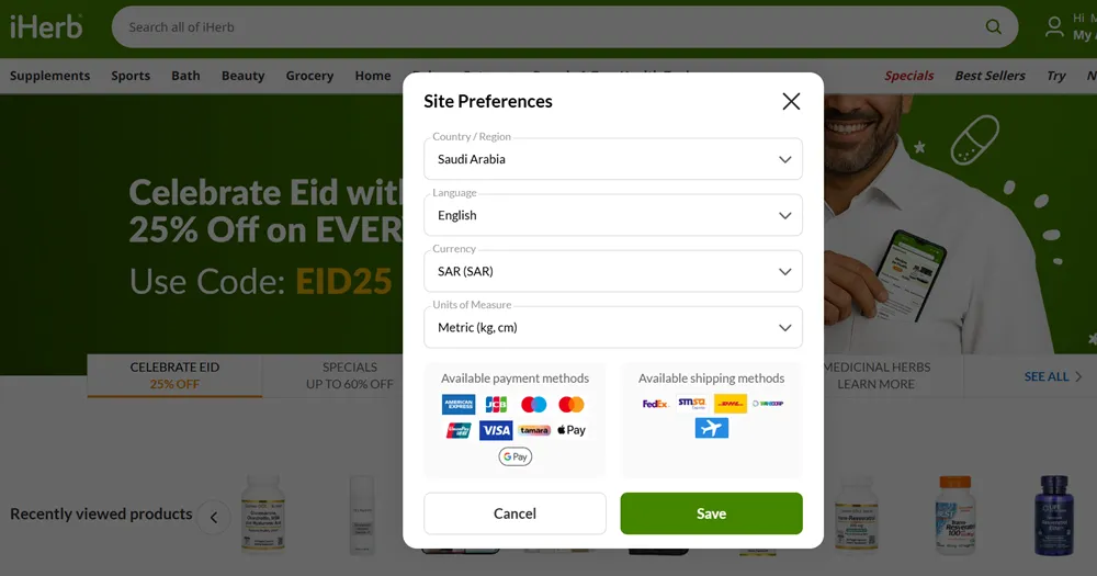 iherb saudi arabia 