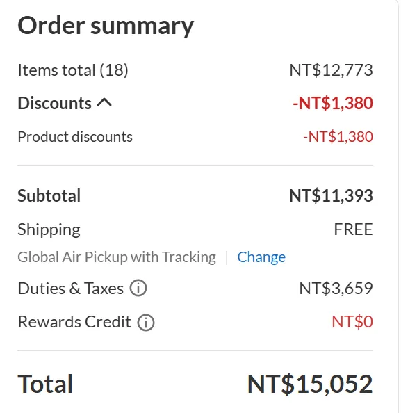 iherb taiwan customs