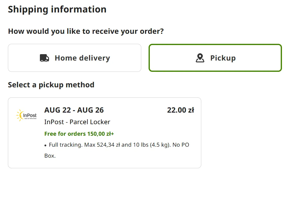 iherb poland shipping